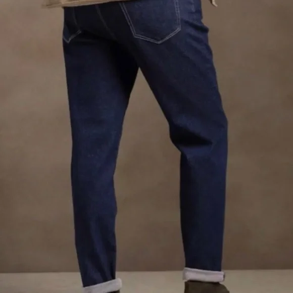 NWT Banana Republic Tapered WATERSHED Mill-valley denim stretch jeans, 36×30 - Picture 3 of 13